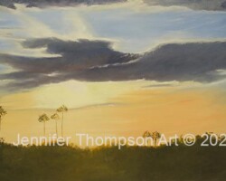 Oil Painting Sunrise in South Carolina