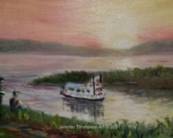 Mississippi River Watching Oil Painting